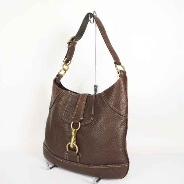 10001020 2 Coach Leather One Shoulder Shoulder Bag Brown