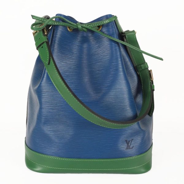 10001921 1 Louis Vuitton Noe Epi Bicolor Blue Green Leather Shoulder Bag