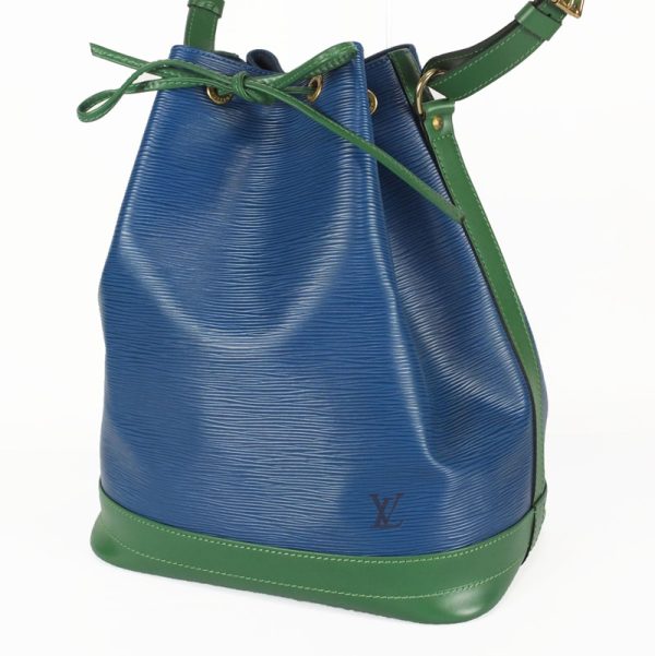 10001921 2 Louis Vuitton Noe Epi Bicolor Blue Green Leather Shoulder Bag