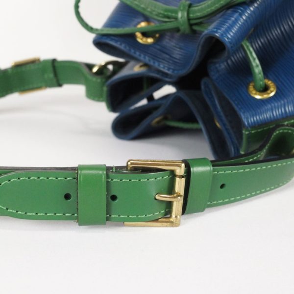 10001921 4 Louis Vuitton Noe Epi Bicolor Blue Green Leather Shoulder Bag