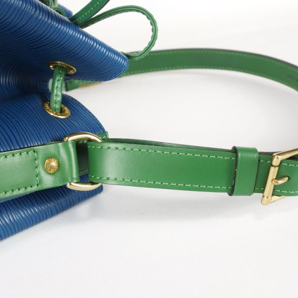 10001921 5 Louis Vuitton Noe Epi Bicolor Blue Green Leather Shoulder Bag