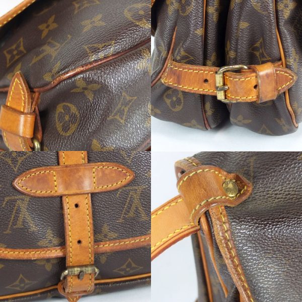 10002610 7 Louis Vuitton Saumur Monogram Shoulder Bag Brown