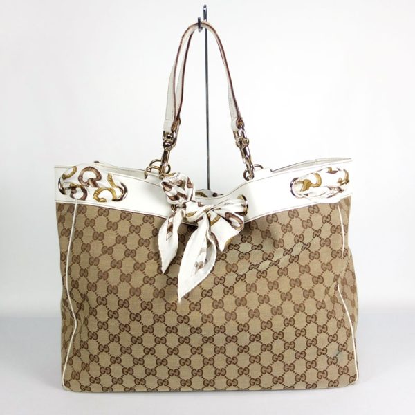 10002726 1 Gucci GG Canvas Beige Shoulder Bag