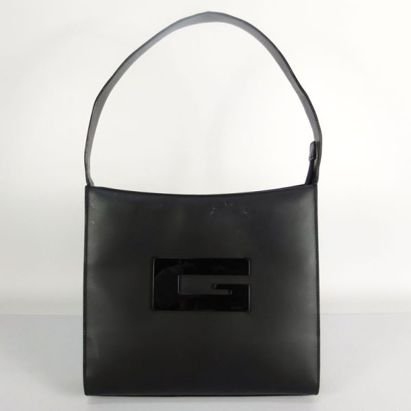 10002850 1 Gucci Semi Shoulder Bag Black Leather