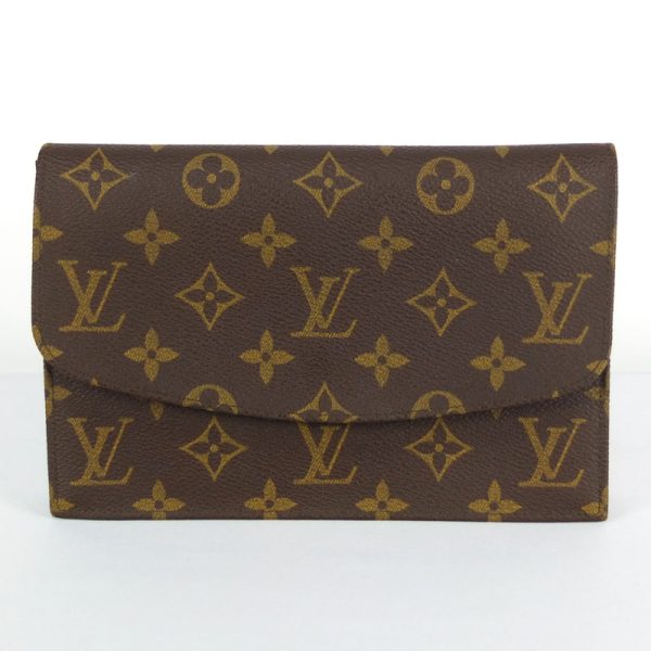 10002910 1 Louis Vuitton Pochette Lava Monogram Clutch Bag Brown