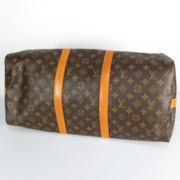 10003384 3 Louis Vuitton Keepall Bandouliere Monogram Boston Bag Brown