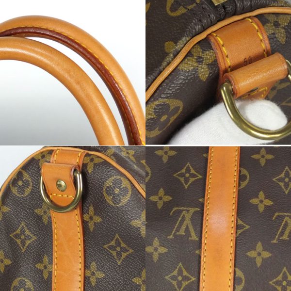 10003384 9 Louis Vuitton Keepall Bandouliere Monogram Boston Bag Brown