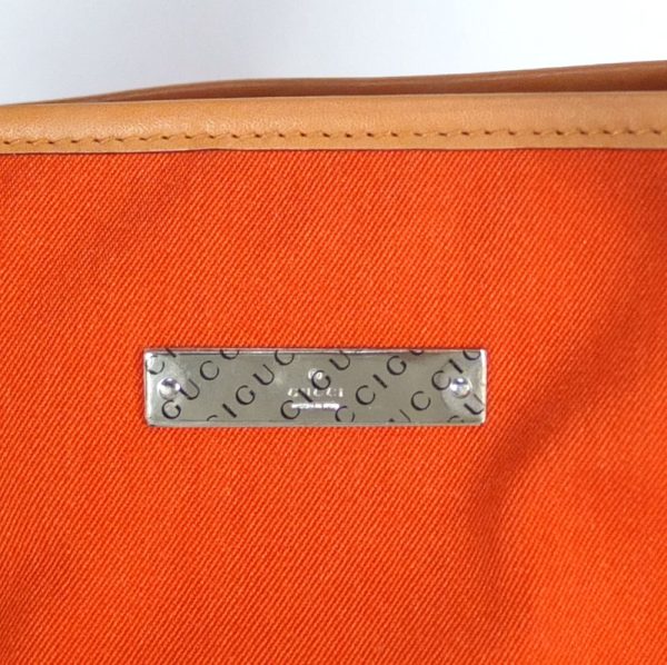 10003402 6 Gucci Canvas Orange Leather Semi Shoulder Bag