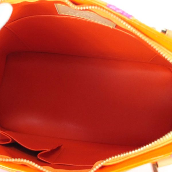 10003404 6 Louis Vuitton Houston Monogram Vernis Fluot Orange Tote Bag