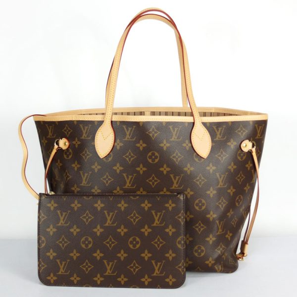 10003440 1 Louis Vuitton Neverfull Monogram Tote Bag Beige