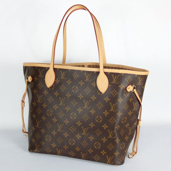 10003440 2 Louis Vuitton Neverfull Monogram Tote Bag Beige