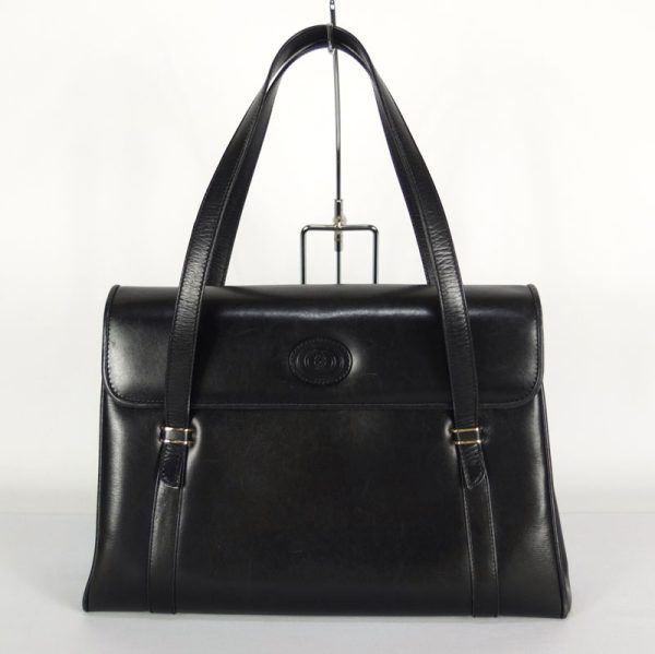 10003465 1 Gucci Black Gold Hardware Leather Handbag