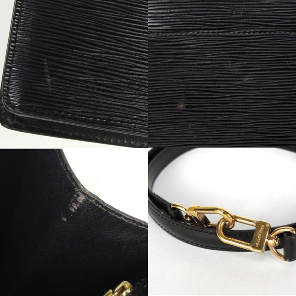 10003691 8 Louis Vuitton Monceau Epi Noir Black Gold Hardware Handbag