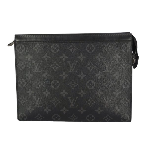 10003845 1 LOUIS VUITTON Pochette Voyage MM Clutch Bag Black