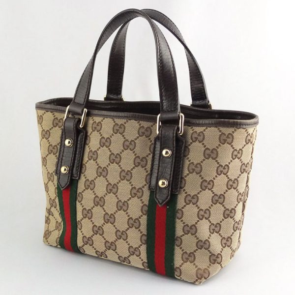 10004058 2 Gucci Sherry Line GG Canvas Beige Handbag