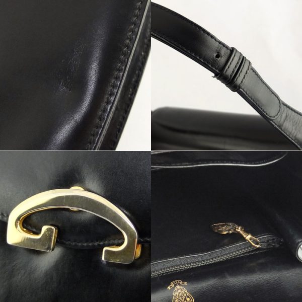 10004113 10 Gucci Old Gucci Vintage Black Gold Hardware Shoulder Bag