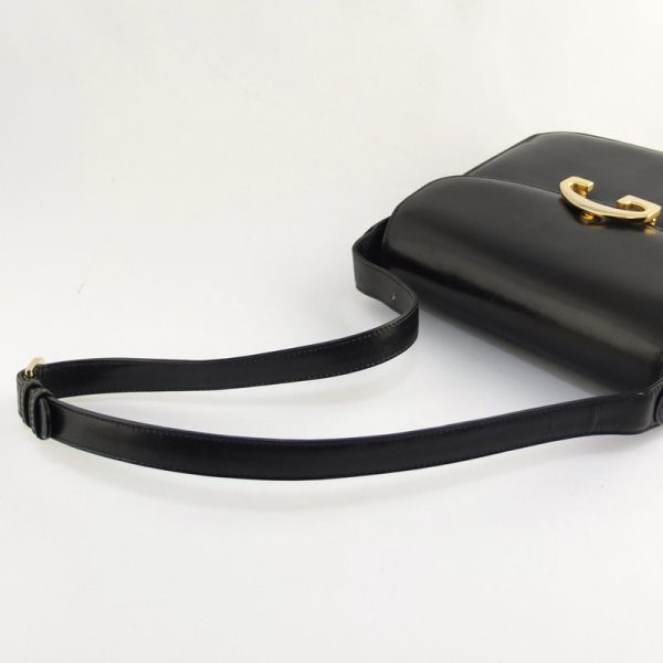 10004113 7 Gucci Old Gucci Vintage Black Gold Hardware Shoulder Bag