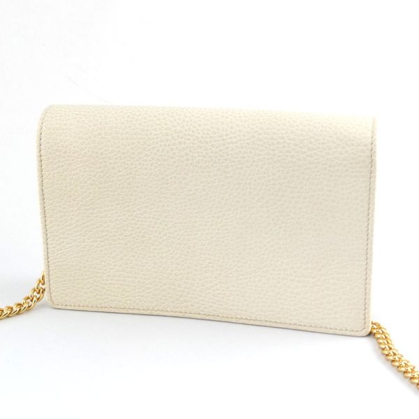 10004515 2 Gucci GG Marmont Mini Chain Bag Ivory Gold Hardware Clutch Bag