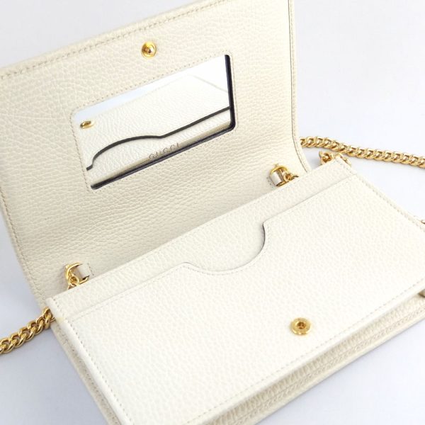 10004515 6 Gucci GG Marmont Mini Chain Bag Ivory Gold Hardware Clutch Bag