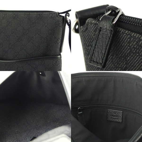 10004516 9 Gucci GG Canvas Black Messenger Bag