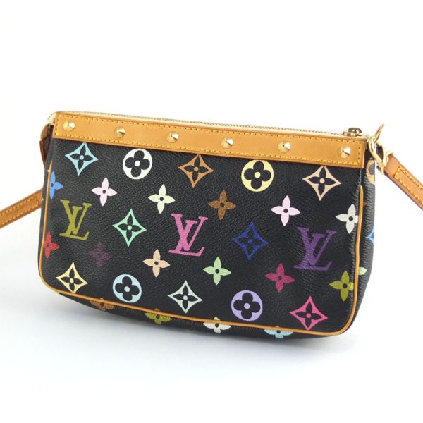 10004553 2 Louis Vuitton Pochette Accessoire Monogram Multicolor Noir