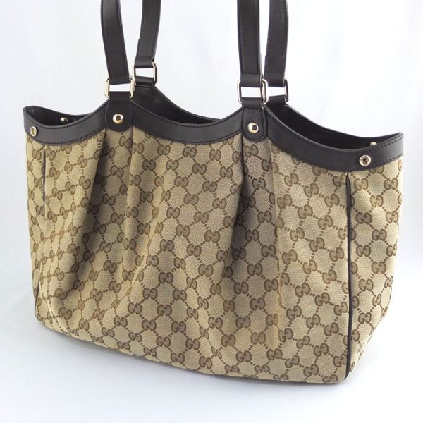 10004575 2 Gucci GG Canvas Beige Tote Bag