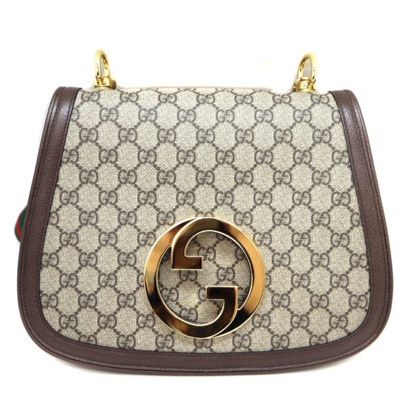 10007 1 Gucci Blondie Medium Shoulder Bag Brown Beige