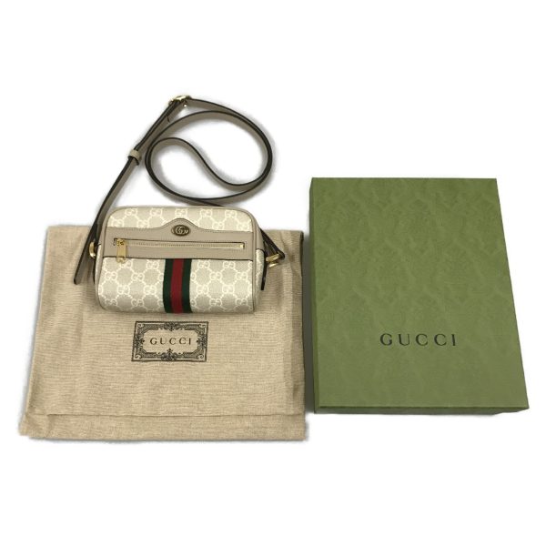 1004100986256 2 Gucci Ophidia Shoulder Bag GG Supreme Canvas Beige