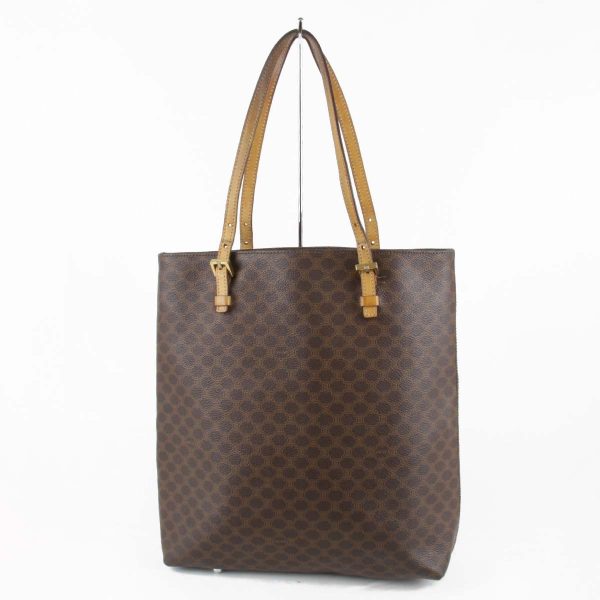 1004231207329t 1 Celine Tote Bag PVC Macadam Pattern Brown