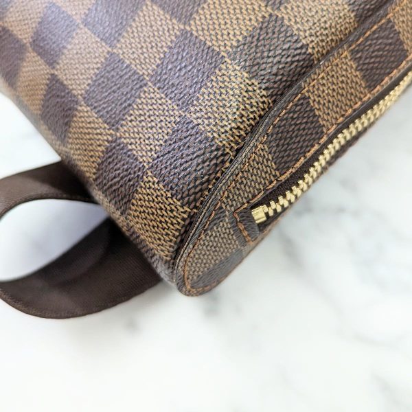 100 14 Louis Vuitton Gieronymous Damier Waist Bag Brown