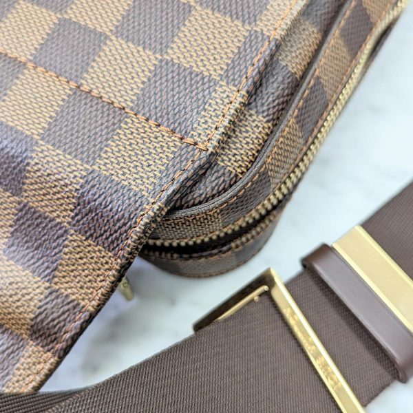 100 19 Louis Vuitton Gieronymous Damier Waist Bag Brown