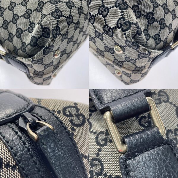 1017004053849 6 Gucci GG Canvas Handbag Black Canvas Leather Mini Boston