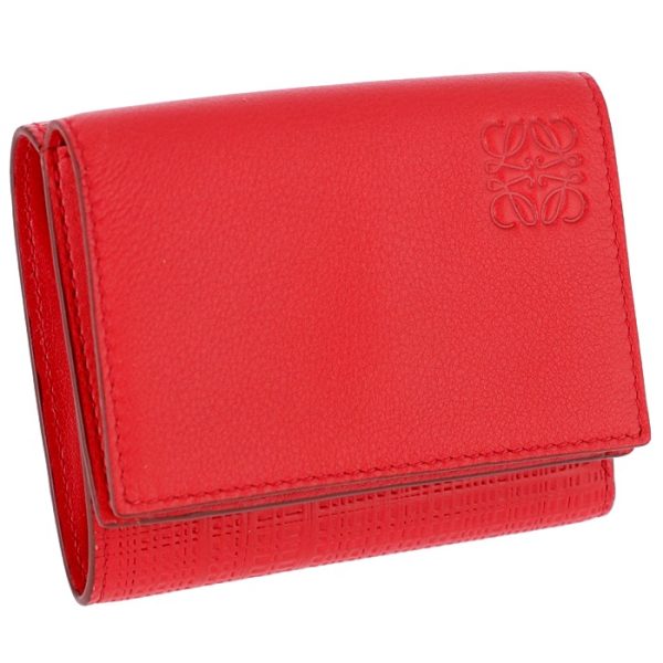 10188s2600397948 Loewe Trifold Mini Wallet Red