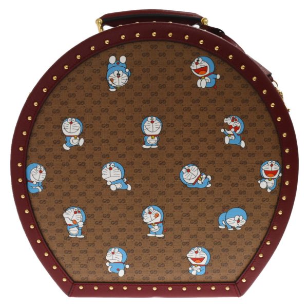 1023k020020 1 Gucci Doraemon Gg Supreme Hat Leather Case Bag Beige