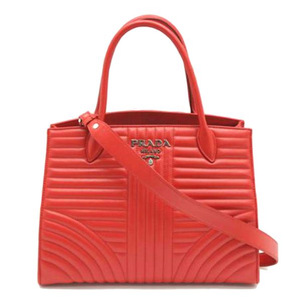 10400 1 Prada Diagram Tote Bag Red