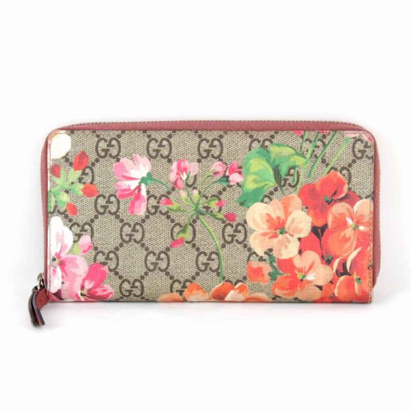 1045240308453t 1 Gucci GG Blooms Long Wallet GG Supreme Flower