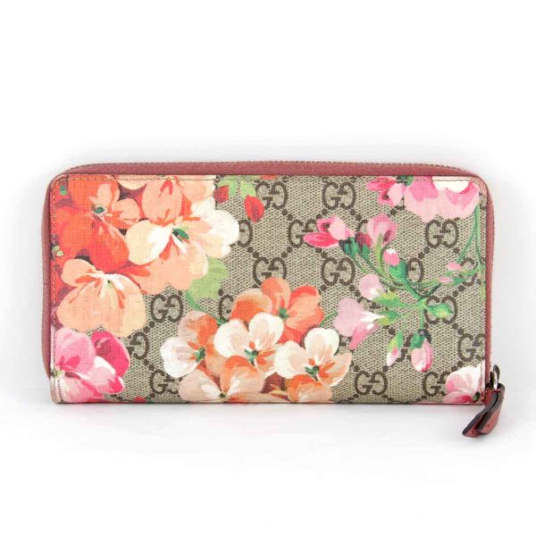 1045240308453t 2 Gucci GG Blooms Long Wallet GG Supreme Flower