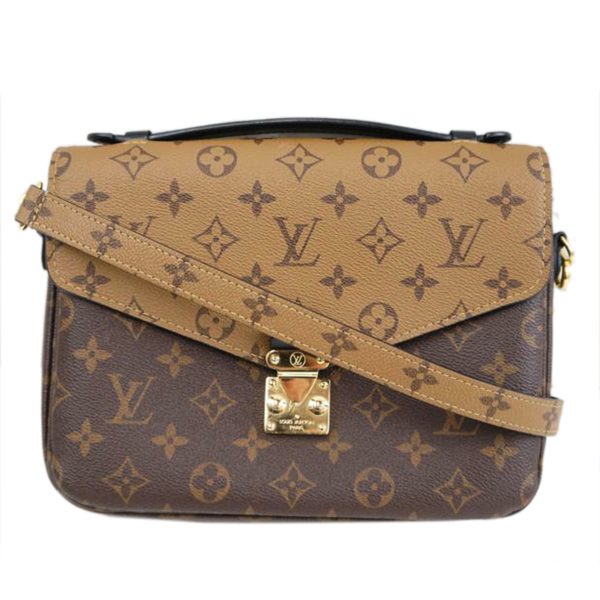 10459 1 Louis Vuitton Metis MM Monogram Reverse Pochette Bag Brown