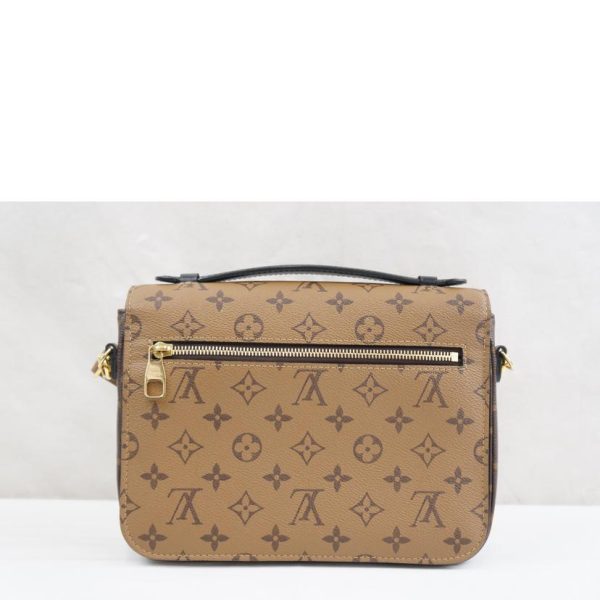 10459 2 Louis Vuitton Metis MM Monogram Reverse Pochette Bag Brown