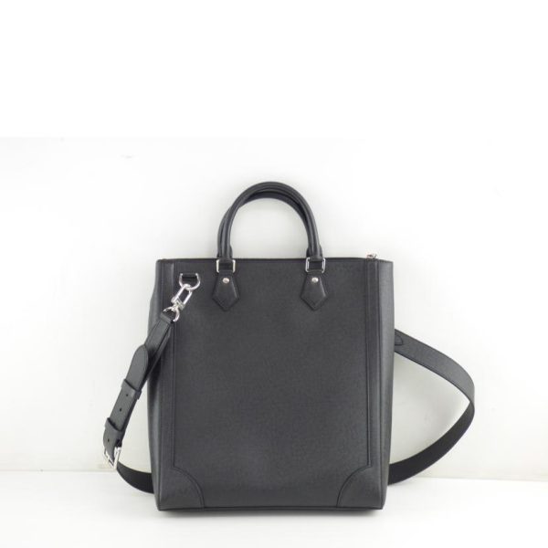 10660 2 Louis Vuitton Taiga Vertical Tote Bag Black