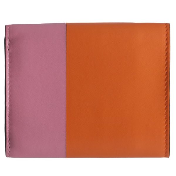 10910s2600099128 2 Loewe Trifold Mini Wallet Color Block Orange Pink