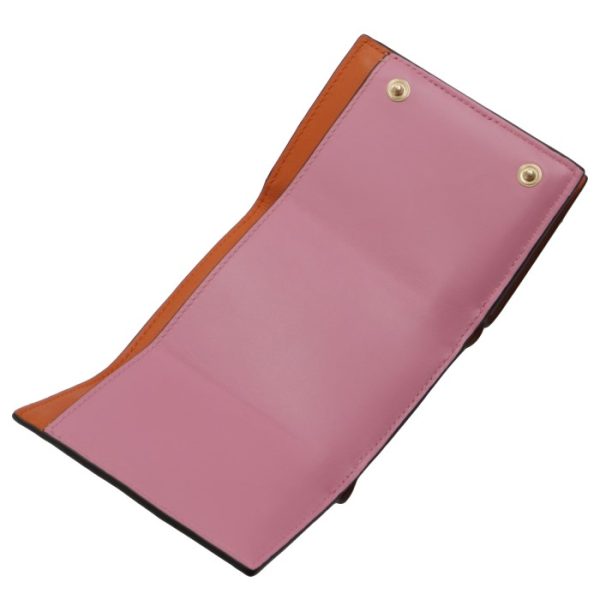 10910s2600099128 4 Loewe Trifold Mini Wallet Color Block Orange Pink