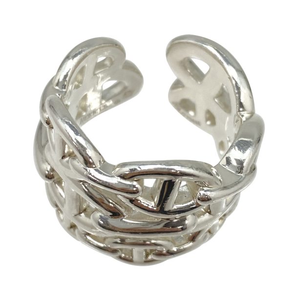 109506b 59 06 Hermes Chaine D`ANCRE Enchainee GM Ring Silver