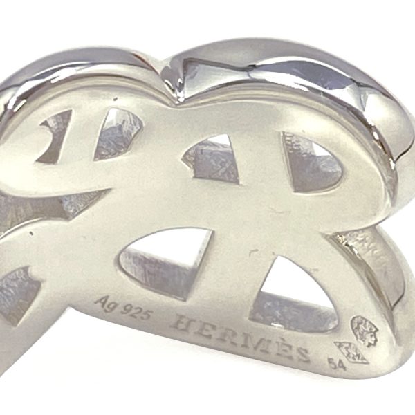 109506b 05 Hermes Chaine D`ANCRE Enchainee GM Ring Silver