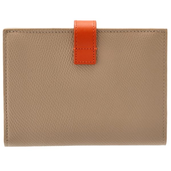 10b643bru02sp 2 Celine Bifold Medium Strap Wallet Shell Pop Orange