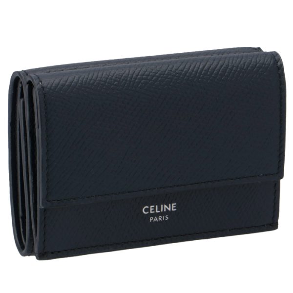 10e603bel07oc Celine Trifold Mini Folded Wallet Navy