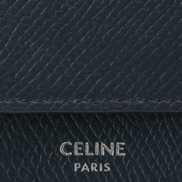 10e603bel07oc 3 Celine Trifold Mini Folded Wallet Navy