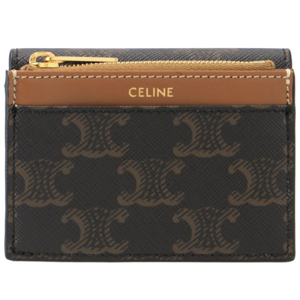 10i652ds3 2 Celine Wallet Trifold Triomphe Canvas Mini Wallet Coin Case