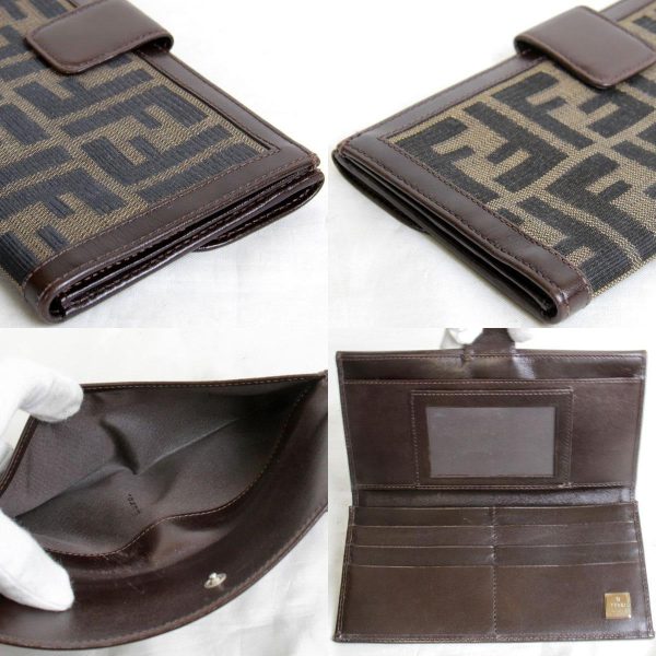 1105210403543i 2 c Fendi Canvas Long Wallet Brown