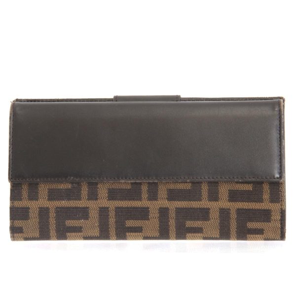 1105210405054i 2 Fendi Canvas Long Wallet